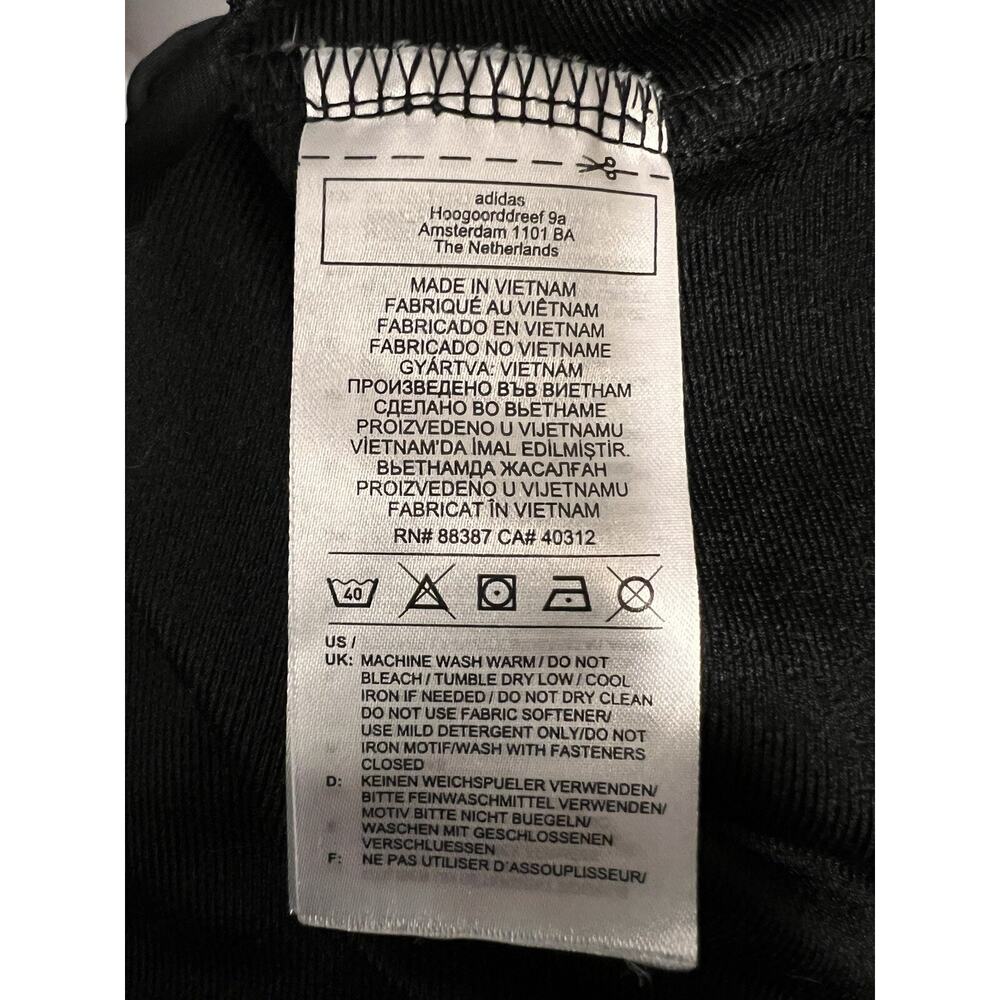 Adidas Track Jacket Women's Medium Black 3 Stripes Warmup Activewear Zip Front - Picture 6 of 8